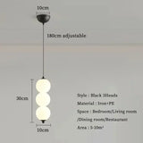Bedroom Bedside LED Pendant Lights Ceiling Lamp for Living Dining Room Restaurant Indoor Lighting Decor PVC Ball Fixture Modern