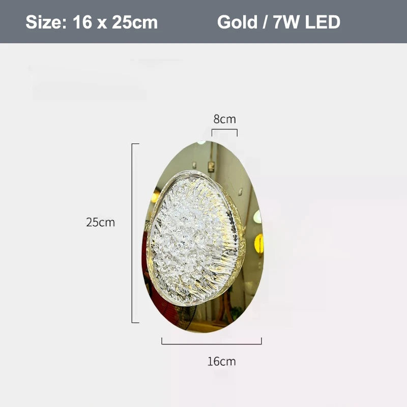 Modern Art Wall Lamp Stainless Steel Acrylic LED Wall Light for Bedside Living Room Corridor Lighting Fixture