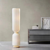 Nordic pleated Floor Lamp wabi- sabi white Fabric Lamp For Living Room Bedroom Loft Decors LED corner long strip Standing Light