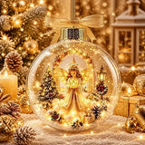 Transparent Christmas Hanging Ball LED Lights Santa Claus Christmas Tree Decor Snowman Tree Xmas Tree Ornaments Christmas Tree