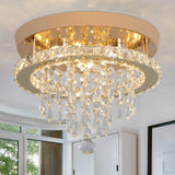 Luxury Crystal Chandelier Lustre Design Gold Modern Led Ceiling Light  Living Room Bedroom Hanging Lamp Lighting