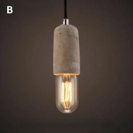 American Vintage Single Head E27 Chandelier Creative Personality Restaurant Bar Aisle Stairs Bedroom Bed Cement Chandelier