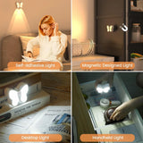 Acrylic Butterfly Motion Sensor Night Light USB Rechargeable Dimmable LED Wall Lamp for Bedroom Living Room Stair Lighting