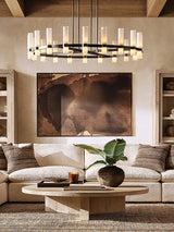 2026 Trendy Matt White Glass Black Brass Silver E14 Chandelier Hanging Lamps Lustre Suspension Luminaire Lampen For Living Room
