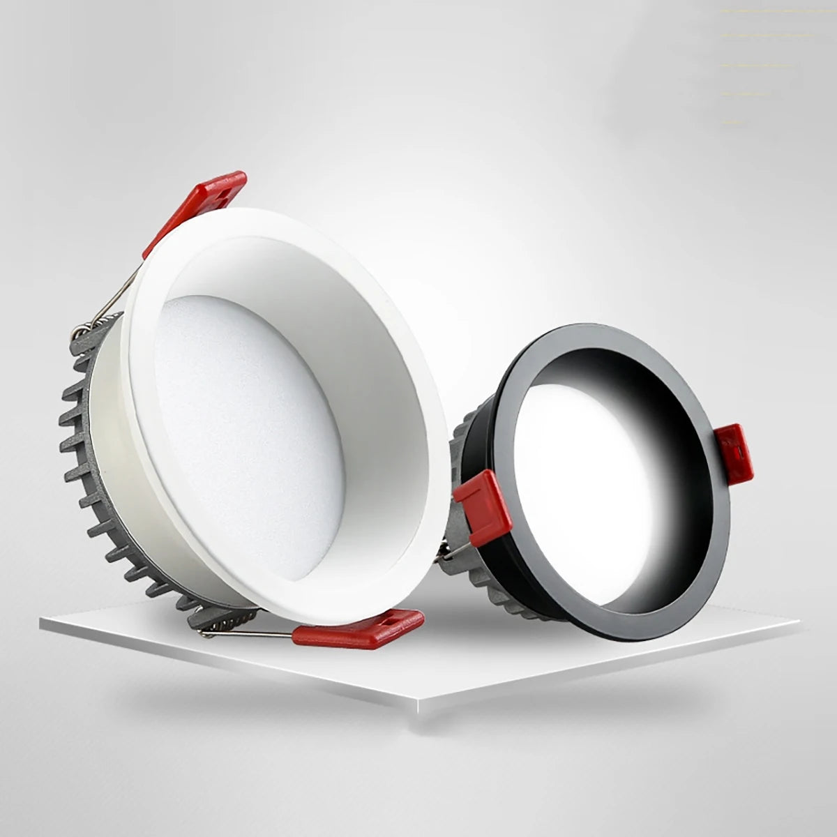 Dimmable LED Downlights Anti-Glare Recessed Ceiling Lights 9W 12W 15W 20W Background Spotlights AC85~265V Bedroom Kitchen Foyer