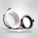 Dimmable LED Downlights Anti-Glare Recessed Ceiling Lights 9W 12W 15W 20W Background Spotlights AC85~265V Bedroom Kitchen Foyer