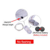 Three mode LED Fairy Light Mini Christmas Light holiday Copper 10pcs Wire String Light Waterproof Including 2*CR2032 Battery