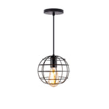 Modern Cage Pendant Light E27 Iron Minimalist Vintage Scandinavian Loft Pyramid Pendant Lamp Metal Hanging Ceiling Lamp Fixtures