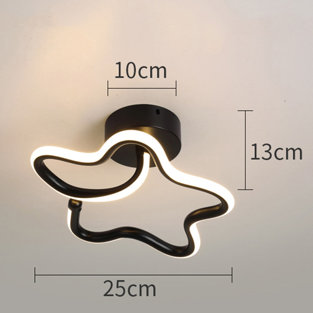 Small Modern LED Ceiling Light 2 Rings Creative Design Ceiling Lamp Indoor Lighting Fixtures Hallway Balcony Aisle Office Lustre