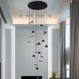 Modern Home Decor LED Lights Pendant Light Lamps for Staircase Chandeliers for Living Room Hanging Light Indoor Lighting