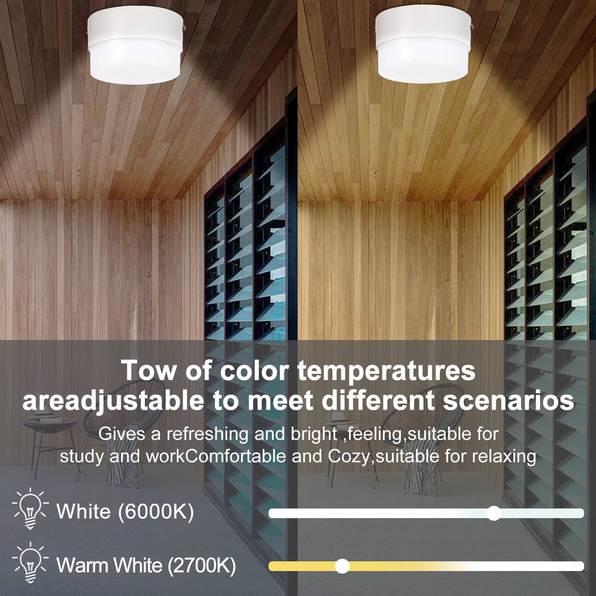 Radar Motion Sensor LED Ceiling Lights 12W=75W Indoor Outdoor Downlight Energy Saving Spot Light Corridors Fixtures Lighting