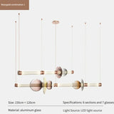 Scott Luna Chandelier Postmodern italian design lamps replica led light glass long tube lamp Bedroom Living Room bedside lamp