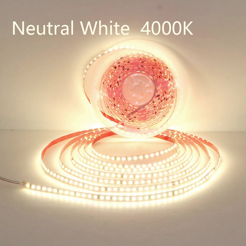 AC220V 230V 5M 600 LED Strip 2835 120LEDs/m Home Lamp Strip Red Ice Blue Green Yellow Pink Flexible And Cuttable Soft Lamp Bar