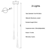 2025 New Modern LED Crystal Pendant Light Lustre Restaurant Bar Composite Staircase Light Living Room Home Decoration Lighting