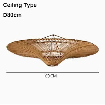 Japanese retro Wabi sabi pendant lamp restaurant Southeast Asian handmade rattan lamp home decoration living room bedroom lamp