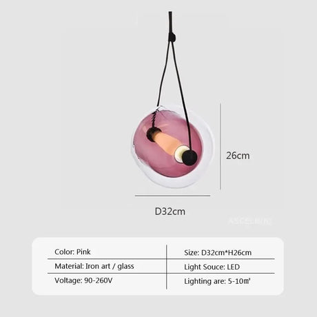 Nordic Led Colorful Glass Pendant Light Modern Fashion Czech Capsule Design Restaurant Kitchen Hanging lamp Bar Bedroom Fixtures