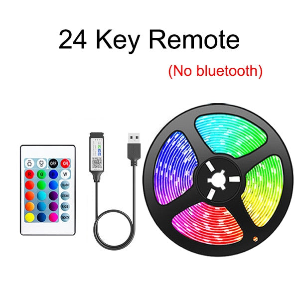 Bluetooth USB LED Strip Light 5050 SMD 5V USB RGB Lights Flexible LED Lamp Tape Ribbon RGB Self-adhesive TV Desktop Diode