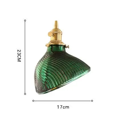Modern LOFT E27 pure copper lamp holder chandelier simple green glass lamp kitchen living room bedroom bar indoor chandelier