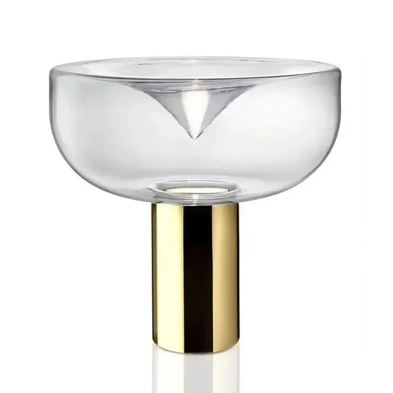 Modern Simple Bedside Table Lamp Nordic Light Luxury Radar Design Model Living Room Bedroom Bedside Light Glass Decorative LED