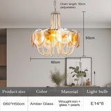 French Flower Glass Pendant Light Creamy Pearl Romantic Master Bedroom Lighting High-end Restaurant Lights