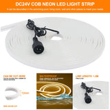 24V Solar LED Neon Light Strip - IP68 Waterproof Outdoor Garden Lighting