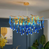 Light Luxury Crystal Chandelier Postmodern Minimalist Living Room Tree Branch Lamp Artistic Dining Room Pendant Lamp
