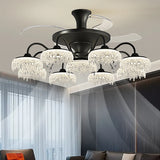 Fan Light 2026 New Living Room Light Luxury High end Italian Minimalist Restaurant Ceiling Fan Light Whole House Lighting Fixtures