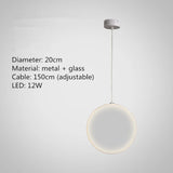 Pendant light LED Round clear glass light fixture Hotel Hall Living room lamp Restaurant designer pendent light