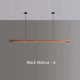 Walnut Color LED Chandelier Dining Room, Kitchen, Island Hanging Lights, Restaurant, Office ,Coffee ,Home Lighting Ash Wooden