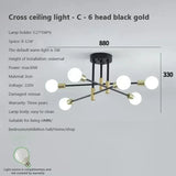LED Chandelier Modern Semi Black White Gold Luster Ceiling Light For Dining Living Rooms Bedroom Indoor Decors Lamps