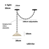 Marble Umbrella Diy Iron Chain Led 2025 Chandelier Alabaster Lustre Suspension Luminaire Lampen For Corridor Entry Way