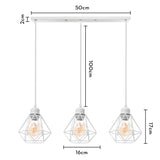Industrial Pendant Light Led Adjustable Hanging Lamp Shade for Home Kitchen Metal Cage Pendant Lighting for Island Dining Room