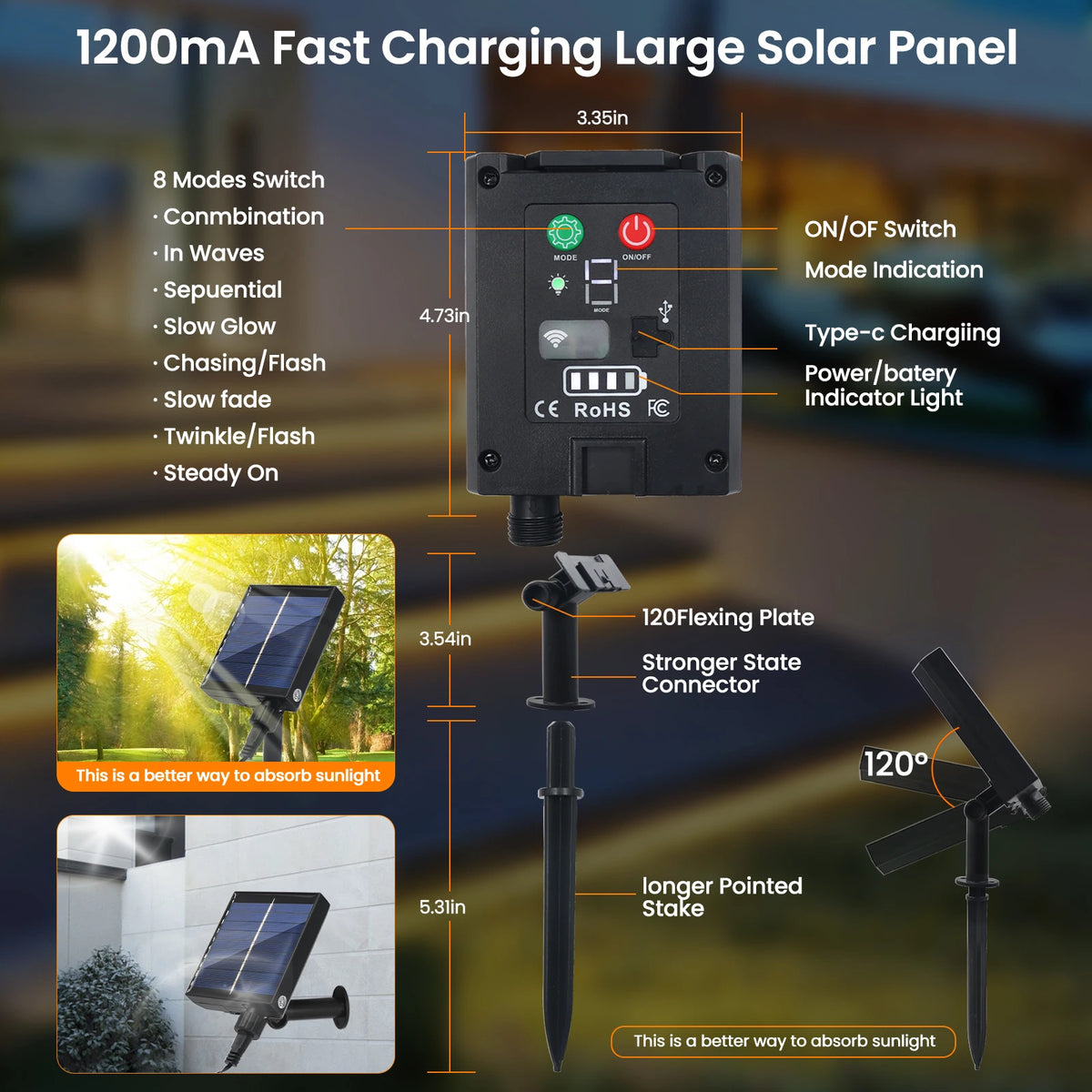 IP68 Waterproof COB LED Strip 12V Solar LED Light High Density 320LEDs/m Flexible COB LED Tape Solar Light For Outdoor Garden