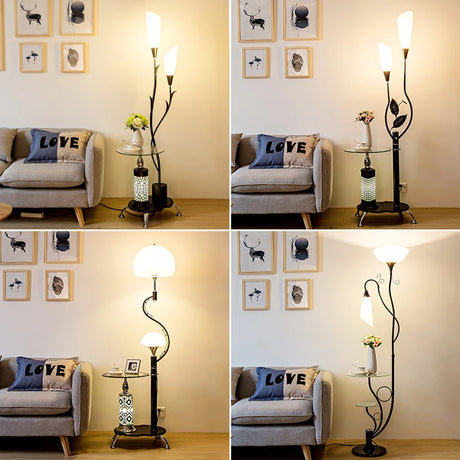 E27 Nordic Modern Floor Lamp LED Flower Tea Table Floor Lamps for Living Room Bedroom Study Desk Lamp Home Decors Standing Lights