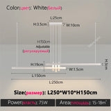 Modern LED Strip Pendant Light - Designer Hanging Lamp with Memory Function