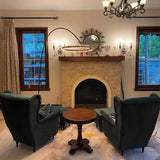 Nordic Luxury Circular Fishing Floor Lamp Living Room Bedroom Sofa Home Decoration Modern LED Light Wrought Iron Bedside Lamp