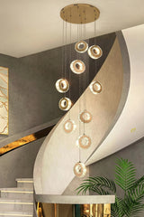 2026 Modern LED Duplex Staircase Chandelier - Living Room Hanging Light