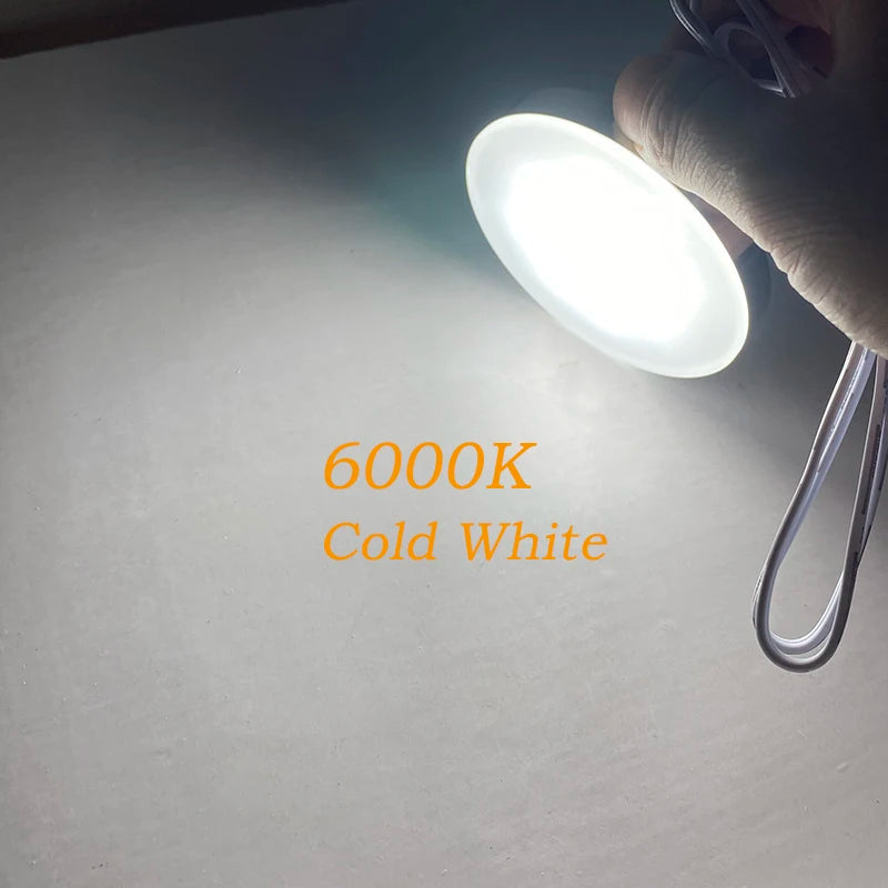 New USB 5V DC12V 24V LED Indoor Downlight Thin Round Light Display Cabinet Light 3W , For Campervan Cabinet Decorative Lighting