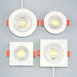 20pcs Led Downlight 5W 7W 9W 12W 110V/220V Ceiling Lamp Recessed Down Light Round/Square Leds Panel Light Spotlight