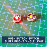 2PCS Miniature Wireless LED Light Modules - Super-Bright Push-Button Single Lamp for DIY Models