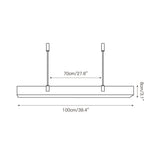Modern Natural Marble LED Pendant Light - Rectangular Alabaster Chandelier Fixture for Living Room, Kitchen Bar & Dining Room