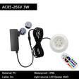Pool Light with EU/US Plug IP68 Waterproof Small Size White Round 95mm 3/6/10W Underwater RGB Multicolor Swimming Bath Spa Lamp