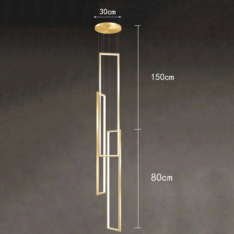 Modern ring stairs led lights pendant light lamps for living room led Chandeliers for dining room hanging light indoor lighting