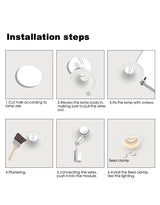 Recessed LED Downlight Ceiling Lamp GU10 Anti-Glare Embedded Gypsum Spotlight for Living Room Bedroom Hotel Aisle Home Lighting