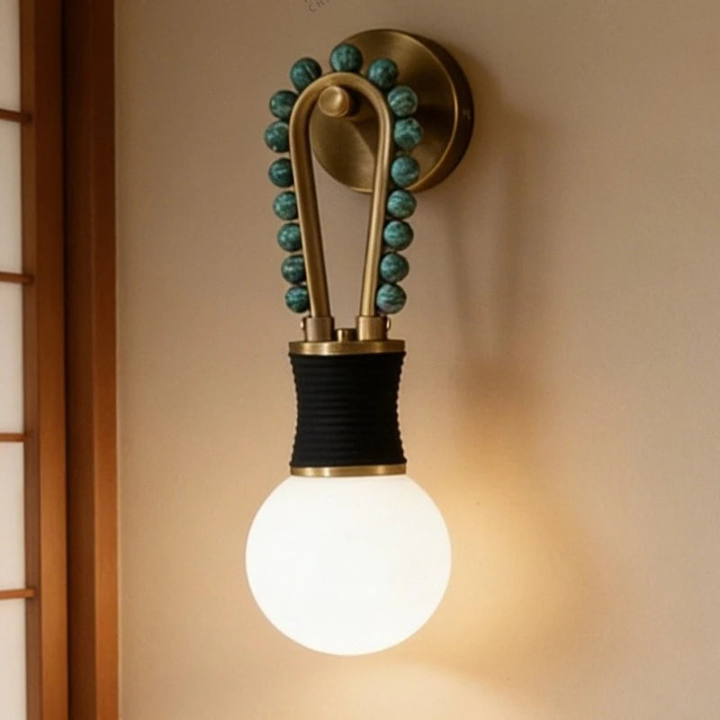 French Retro Wall Lights Sconce Mid-Century Modern Designer Brass Bedroom Headboard Living Room Entrance Decorative Lamp