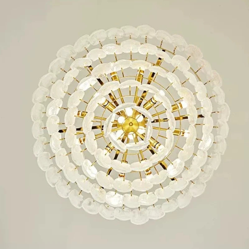 Luxury Modern Glass Chandelier Light - Decorative Ceiling Pendant Lamp Fixture for Living Room, Bedroom, Dining Room & Restaurant