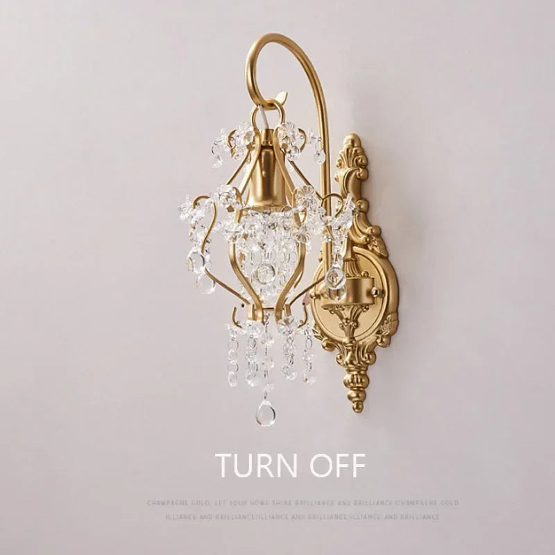 E14 Crystal Sconce Wall Lamp Home Bedroom Decor Night Light for Bathroom Modern Rome Decor Indoor Lighting Fixture Bedside Lamps