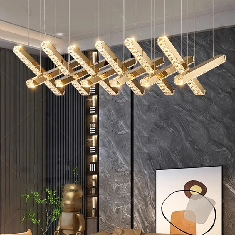 Nordic home decoration luxury crystal chandelier restaurant chandelier ceiling lamp villa chandelier interior lighting lamps