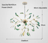 LED Agate Chandelier Modern Firefly Chandelier Living Room Bedroom Flower  Bedroom Kitchen Indoor Tree Branch Pendant Light