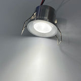 Mini 12V 1W Embedded LED Downlight Ceiling Spotlight - Small Built-in Recessed Cabinet & Bathroom Light (Silver, White, Black Shell)